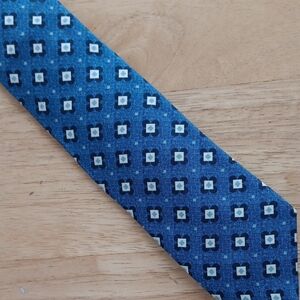 Altea *PRINT* Blue and White Geometric Men's Tie